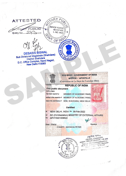 Sample certificate from GTT Academy